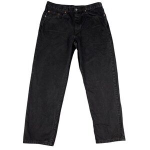 Y2K‎ Levi's 550 Relaxed Fit Mens Black Bat Wing Jeans Sz 36 x 30